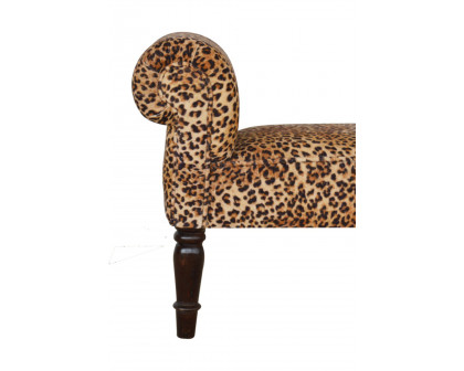 Artisan Bedroom Bench - Leopard, Velvet