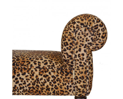 Artisan Bedroom Bench - Leopard, Velvet