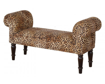 Artisan Bedroom Bench - Leopard, Velvet