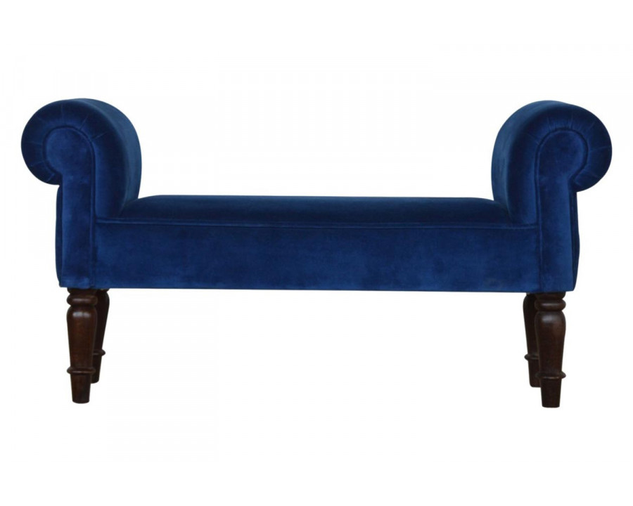 Artisan Bedroom Bench - Royal Blue, Velvet