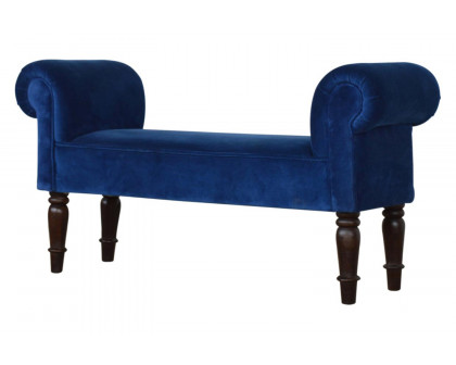 Artisan Bedroom Bench - Royal Blue, Velvet