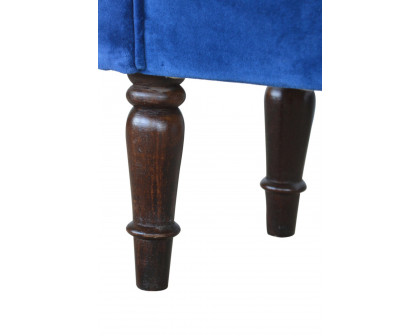 Artisan Bedroom Bench - Royal Blue, Velvet