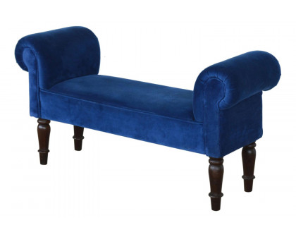 Artisan Bedroom Bench - Royal Blue, Velvet