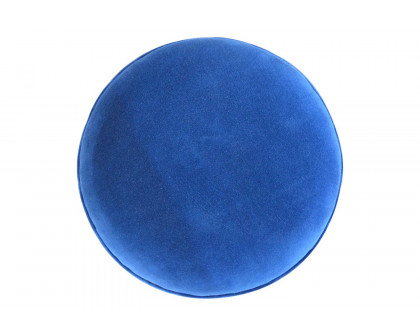 Artisan Nordic Style Footstool - Royal Blue, Velvet