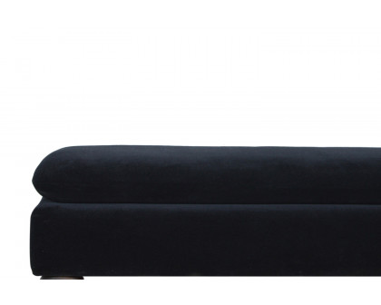 Artisan Bench with Castor Legs - Black, Velvet