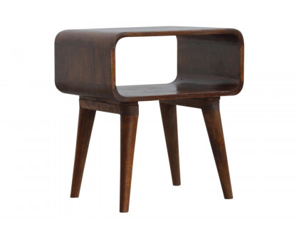 Artisan Curved Open Bedside - Chestnut