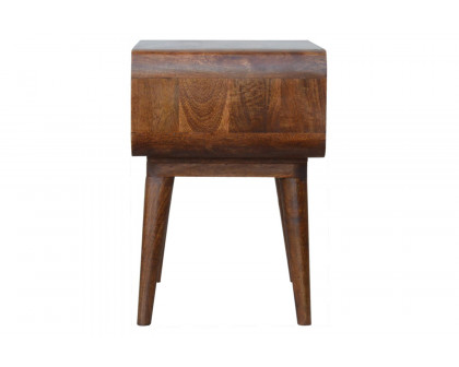 Artisan Curved Open Bedside - Chestnut