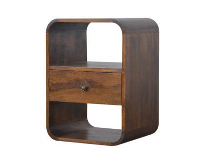 Artisan - Curved Edge Bedside in Chestnut