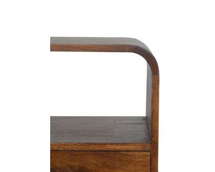 Artisan - Curved Edge Bedside in Chestnut