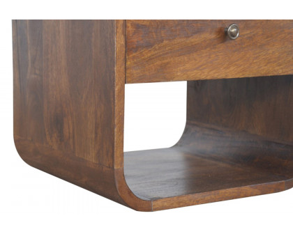 Artisan - Curved Edge Bedside in Chestnut