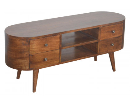 Artisan Rounded Entertainment Unit - Chestnut