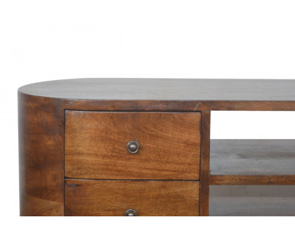 Artisan Rounded Entertainment Unit - Chestnut