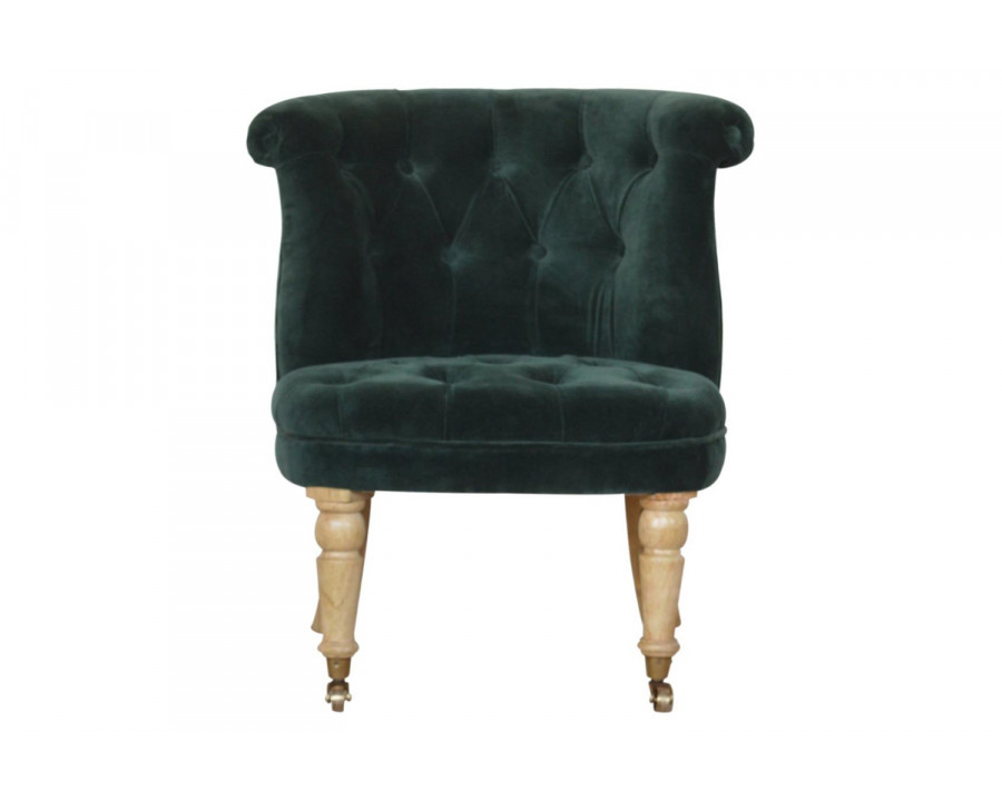 Artisan Accent Chair - Emerald Green, Velvet