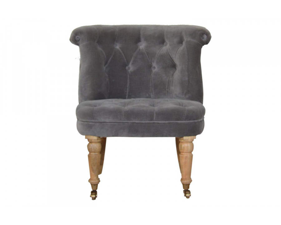 Artisan Accent Chair - Gray, Velvet