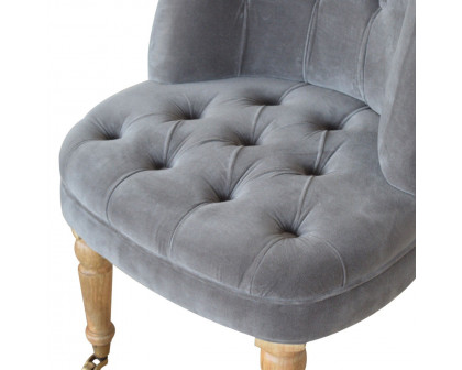 Artisan™ Accent Chair - Gray, Velvet