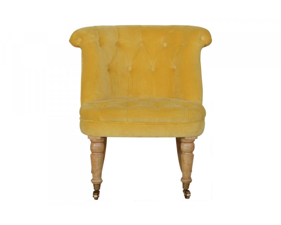 Artisan Accent Chair - Mustard, Velvet