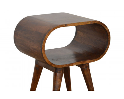 Artisan Circular Open Bedside - Chestnut