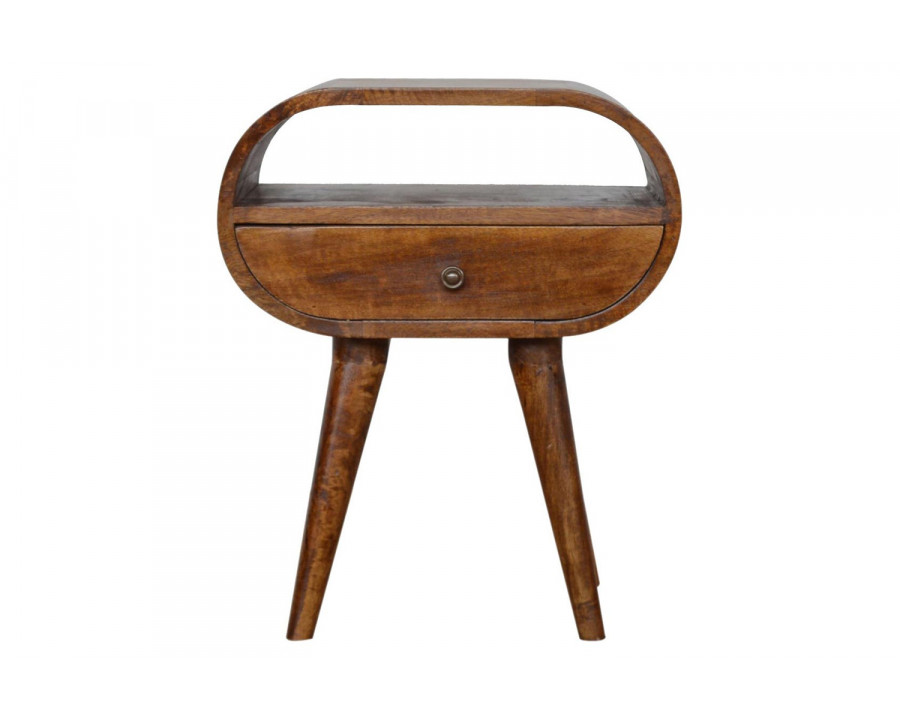 Artisan - Circular Open Slot Bedside