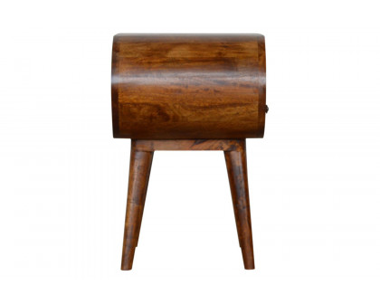 Artisan Circular Open Slot Bedside - Chestnut