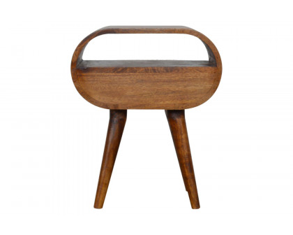 Artisan Circular Open Slot Bedside - Chestnut