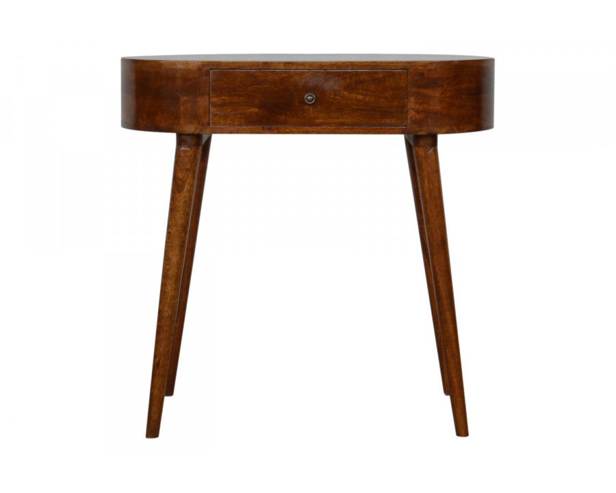 Artisan - Rounded Small Console Table in Chestnut