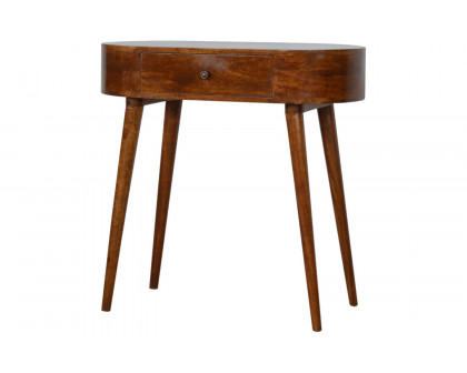 Artisan - Rounded Small Console Table in Chestnut