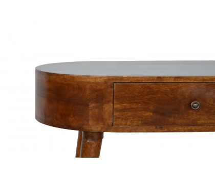 Artisan - Rounded Small Console Table in Chestnut