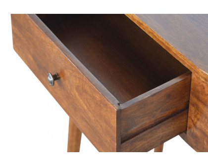 Artisan - Rounded Small Console Table in Chestnut