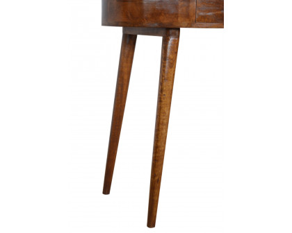 Artisan - Rounded Small Console Table in Chestnut