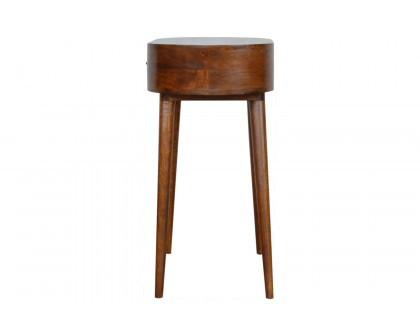 Artisan - Rounded Small Console Table in Chestnut