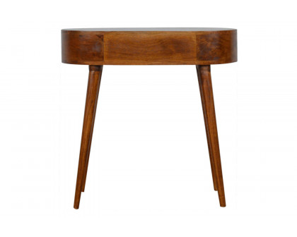 Artisan - Rounded Small Console Table in Chestnut