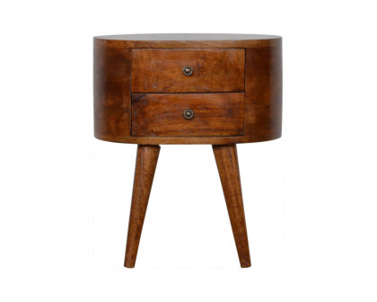 Artisan - Rounded Bedside Table Bedside w/o Reading Light