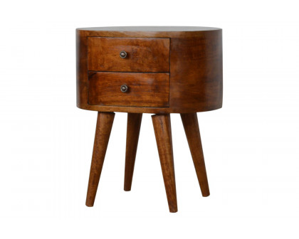 Artisan Rounded Bedside Table Bedside w/o Reading Light - Chestnut