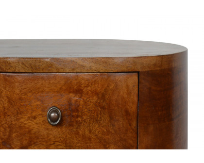 Artisan Rounded Bedside Table Bedside w/o Reading Light - Chestnut