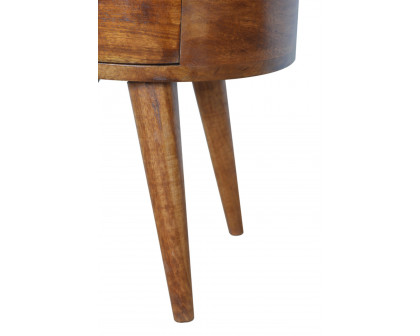 Artisan Rounded Bedside Table Bedside w/o Reading Light - Chestnut