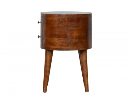 Artisan Rounded Bedside Table Bedside w/o Reading Light - Chestnut