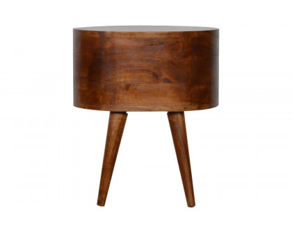 Artisan Rounded Bedside Table Bedside w/o Reading Light - Chestnut