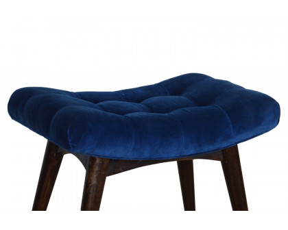 Artisan Curved Bench - Royal Blue, Velvet