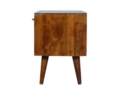 Artisan - Gold Inlay Abstract Sideboard in Chestnut