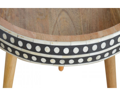 Artisan Patterned Nordic Style End Table - Large