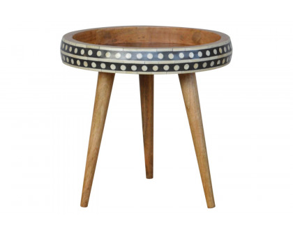 Artisan Patterned Nordic Style End Table - Small