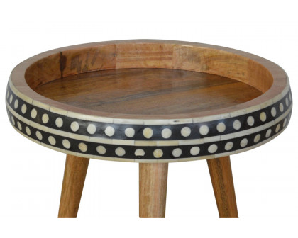 Artisan Patterned Nordic Style End Table - Small