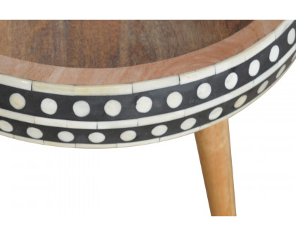 Artisan Patterned Nordic Style End Table - Small