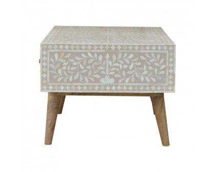 Artisan - Taupe Floral Bone Coffee Table