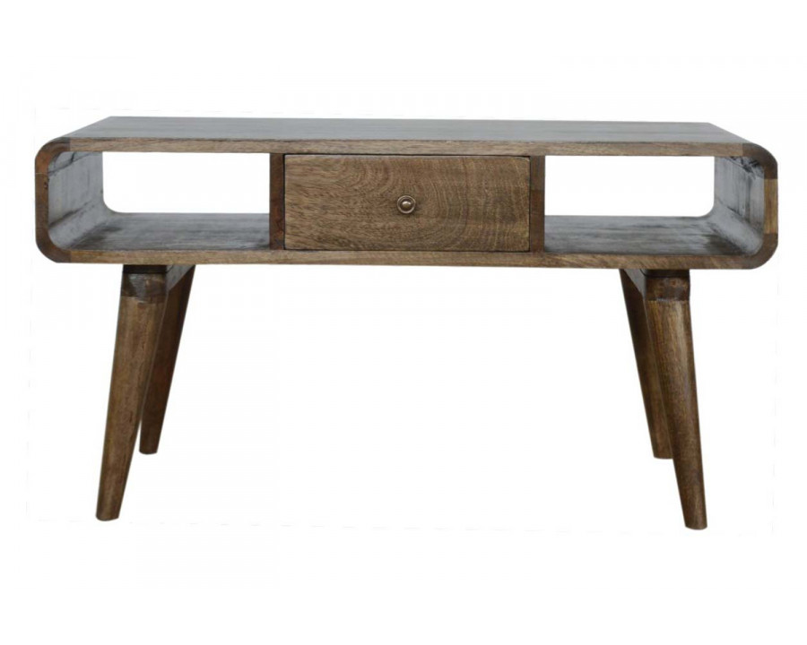 Artisan Curved Coffee Table - Gray Washed