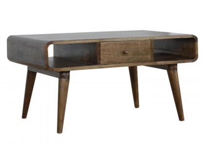 Artisan Curved Coffee Table - Gray Washed