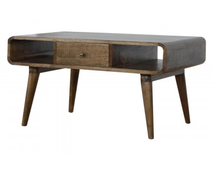 Artisan Curved Coffee Table - Gray Washed