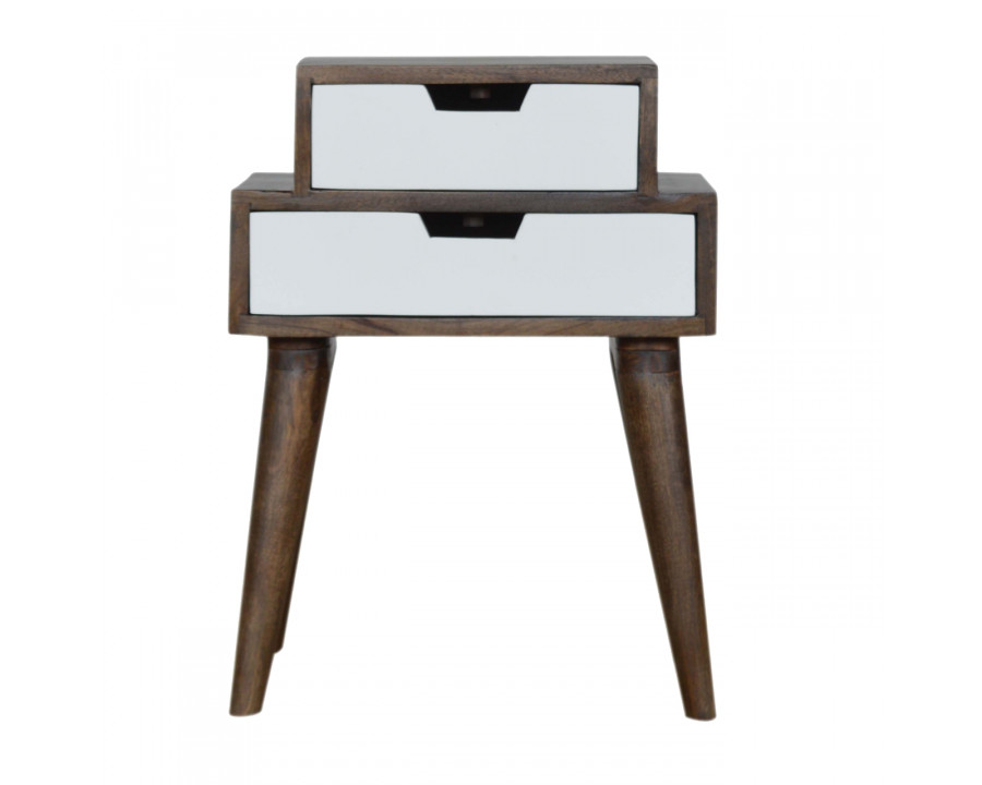 Artisan - Painted Nightstand in Walnut/White