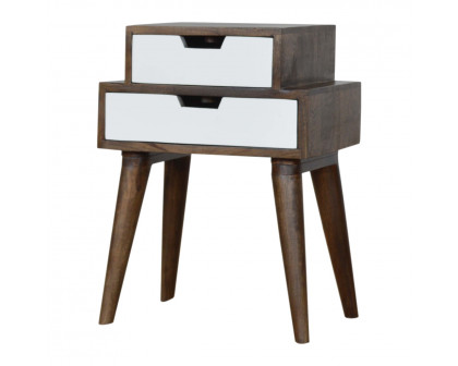 Artisan - Painted Nightstand in Walnut/White