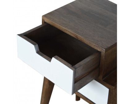 Artisan - Painted Nightstand in Walnut/White